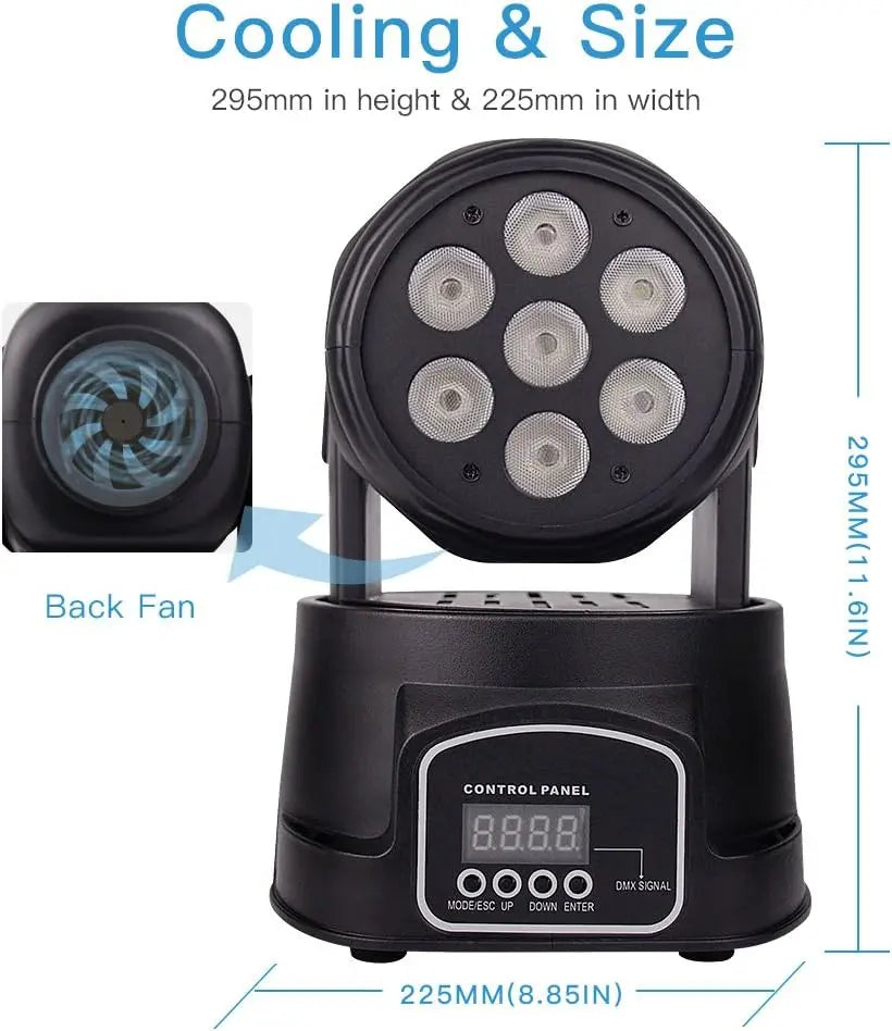 DecorBites™ Big Dipper RGBW Mini Moving Head Party Light Set for Bars - 2pcs