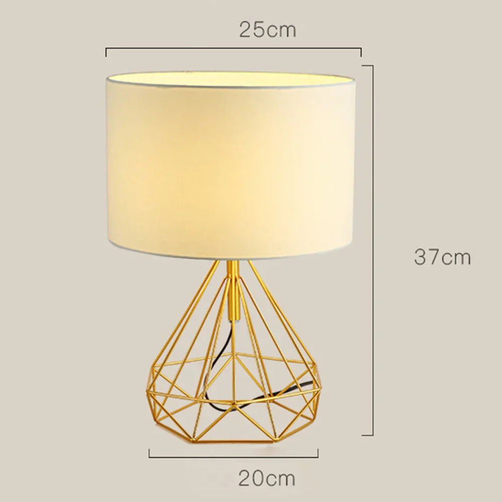 DecorBites™ Linen Fabric LED Table Lamp Creative Gift Night Lamp