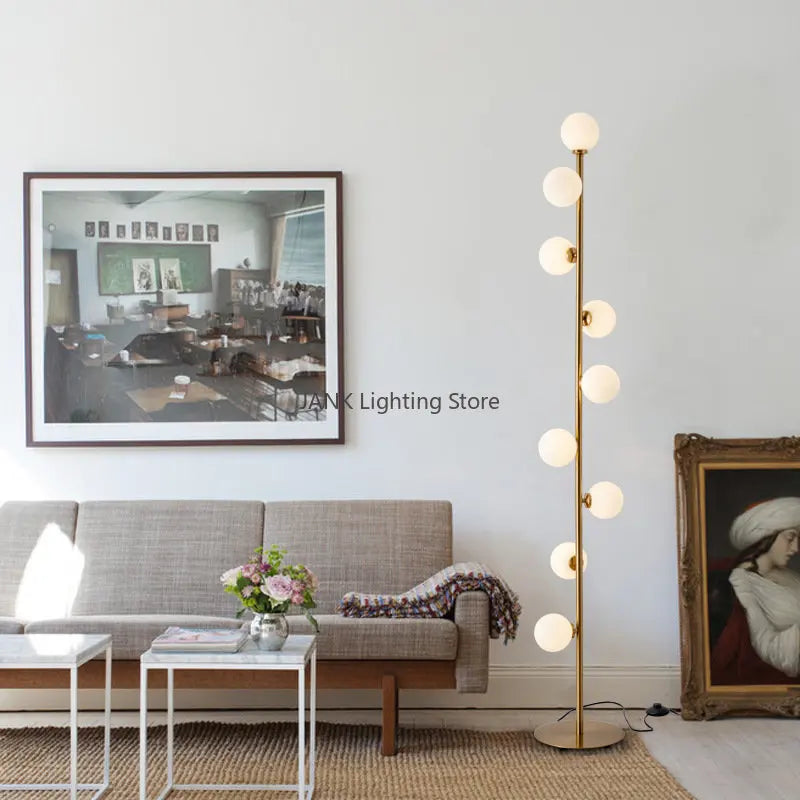 DecorBites™ Glass Ball Standing Lamp Set: Nordic Postmodern Minimalist Magic Beans Style