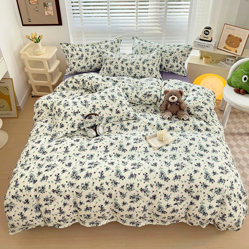 DecorBites™ Cute Pattern Duvet Cover | Super Soft Comforter Cover for Single/Double Bed