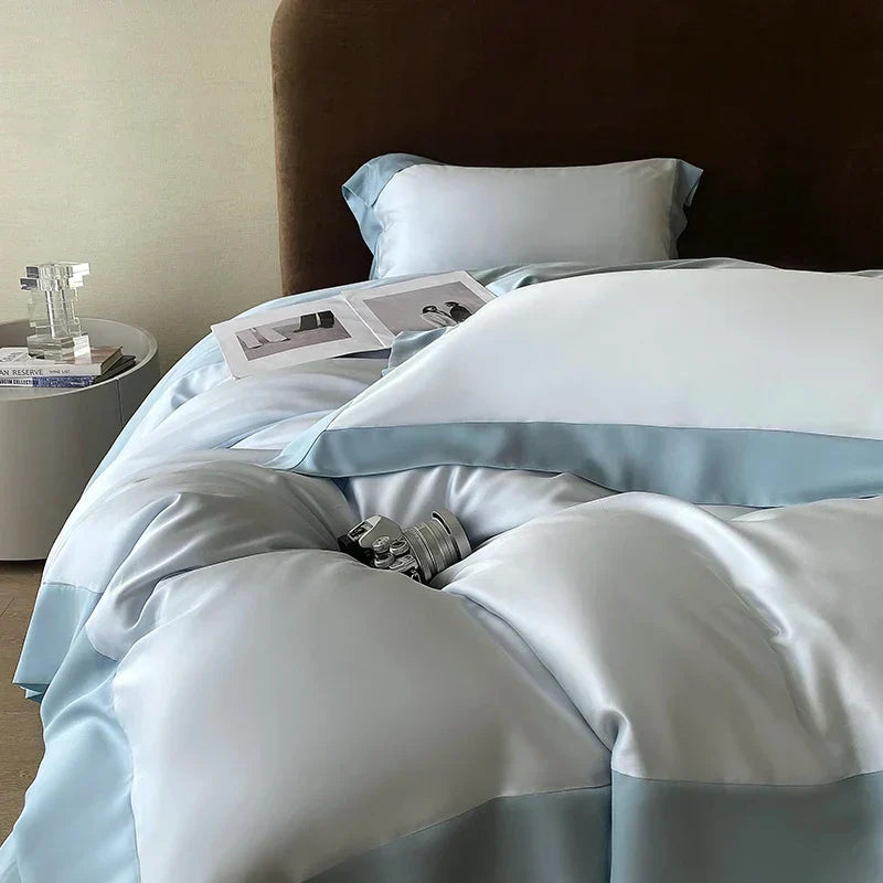 DecorBites™ Eucalyptus Fiber Bedding Set, Summer Coolness, Silky Quilt, Duvet Cover, Sheet Set