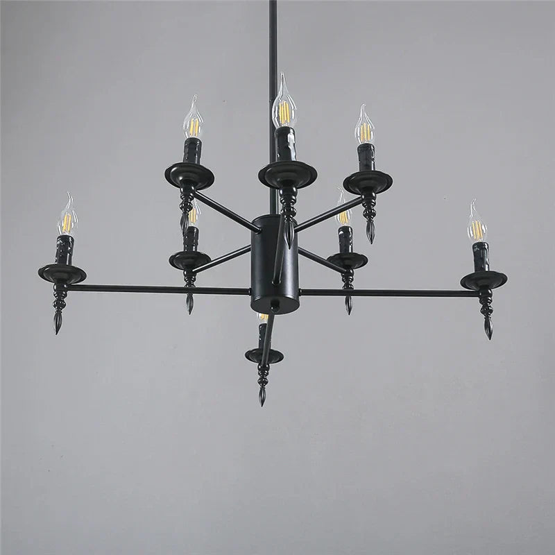 DecorBites™ Iron Art LED Pendant Chandelier Modern Living Room Kitchen Hanging Light