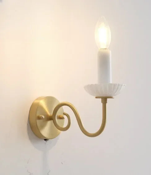 DecorBites™ Cream White Led Chandeliers, Retro Copper Pendant Light for Home Decor