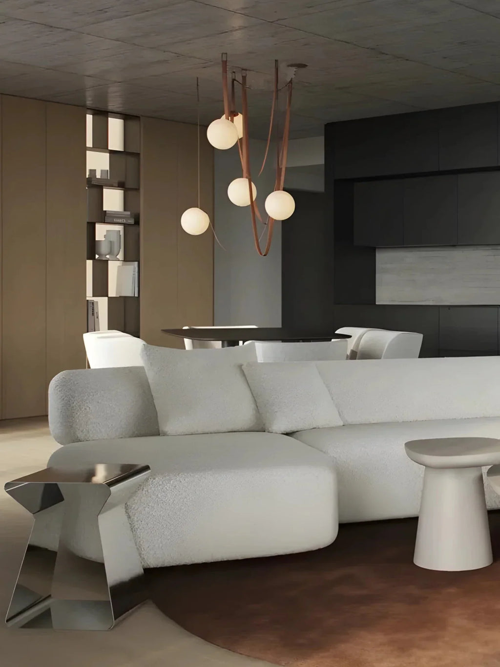 مصباح معلق DecorBites™ Leather Glass Ball لغرفة المعيشة، بتركيب حزام قابل للتعديل يمكنك تصنيعه بنفسك