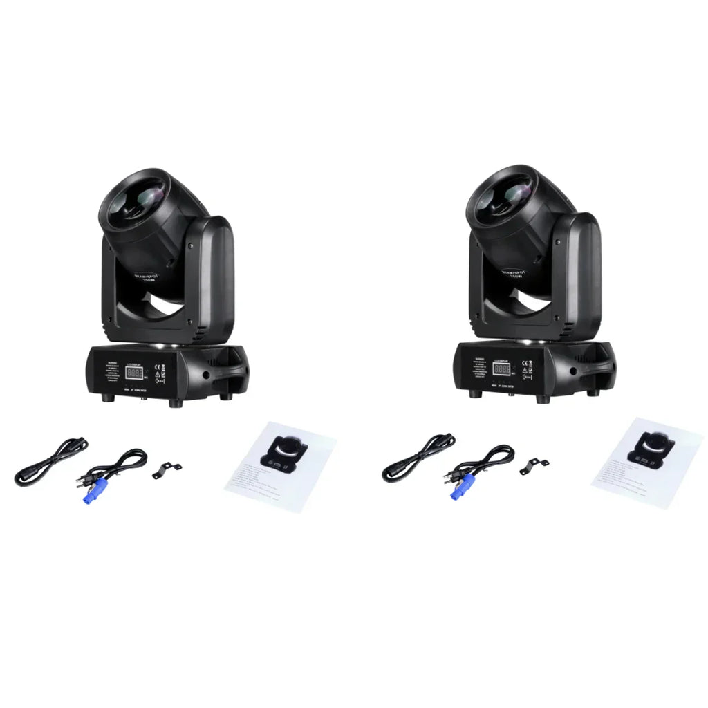 DecorBites™ 150W Mini LED Moving Head Beam & Spot Light with 18 Rotating Prisms