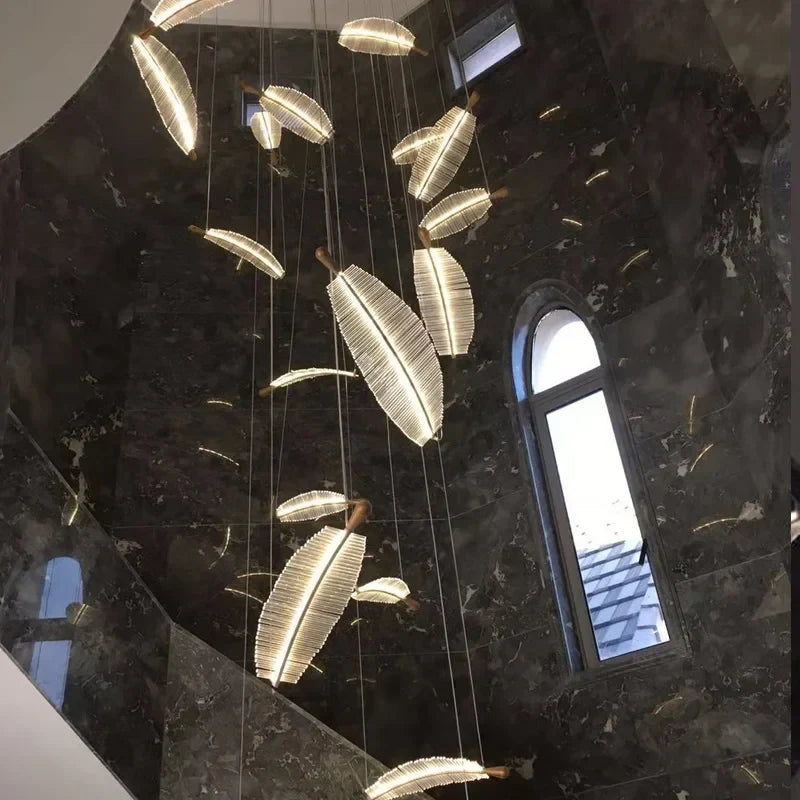 ثريا طاولة طعام على شكل ورقة شجر DecorBites™ | ثريات غرف الديكور الفني