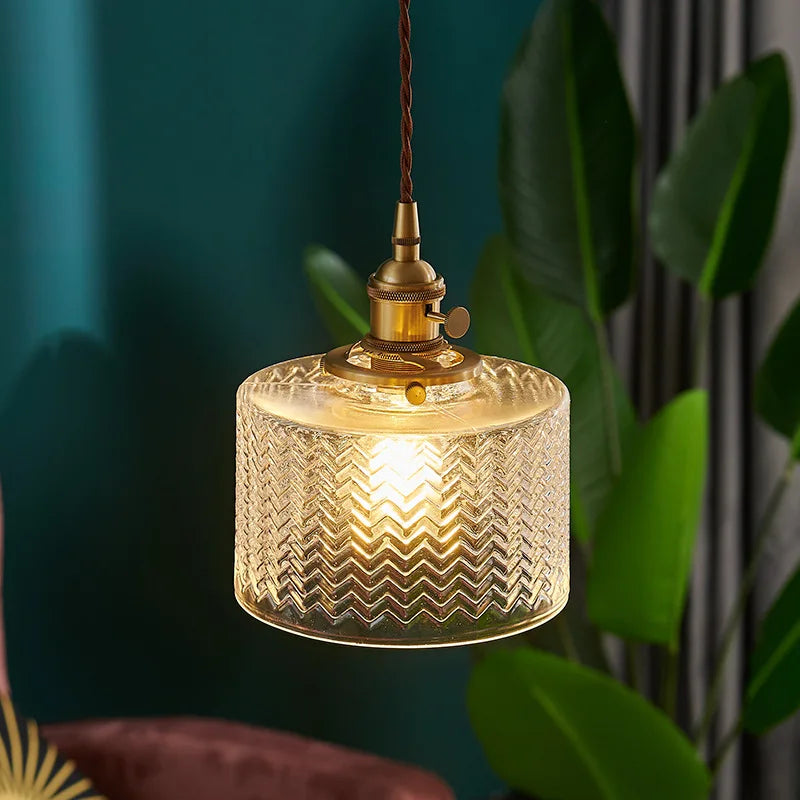 DecorBites™ مصابيح قلادة LED زجاجية خضراء للإضاءة الداخلية في المنزل وغرفة المعيشة والبار والمقهى