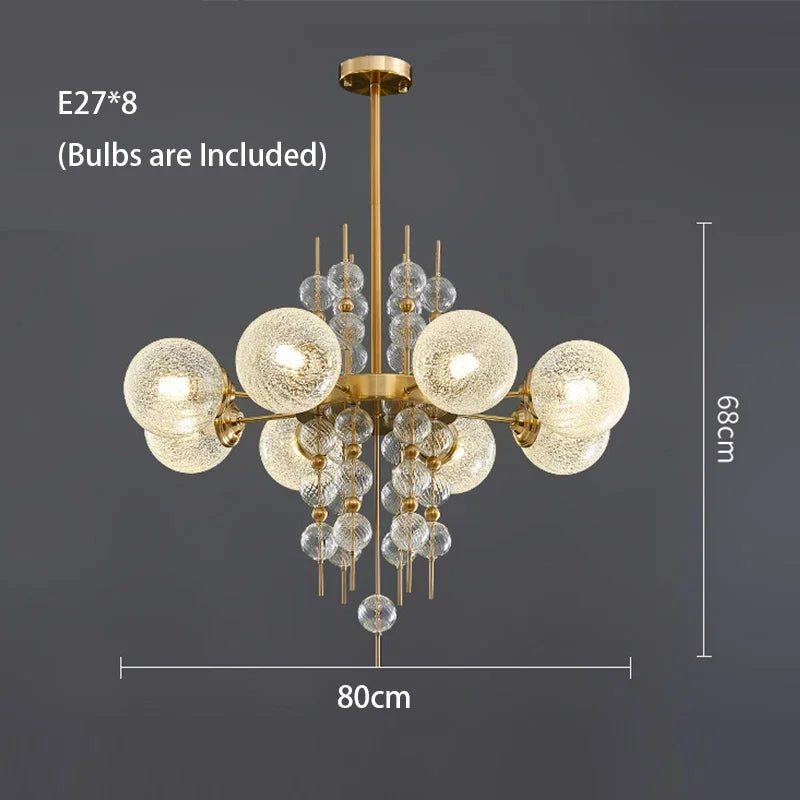 DecorBites™ Glass Ball LED Pendant Chandelier - Modern Kitchen Island Luminaria