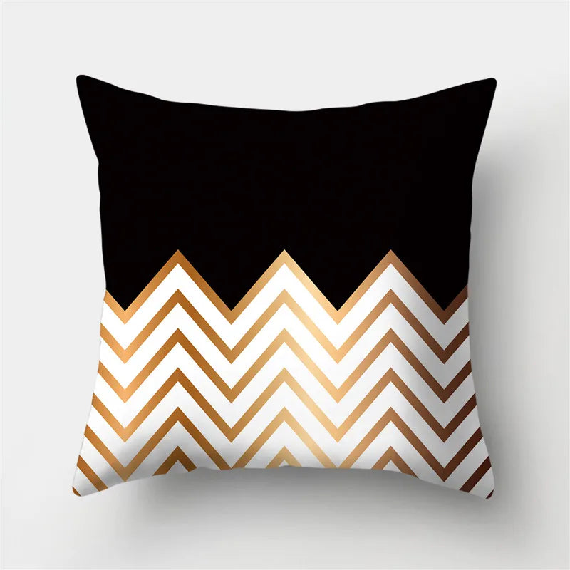 DecorBites™ Geometric Stripes Pillowcase 45x45cm Polyester Cushion Cover for Living Room