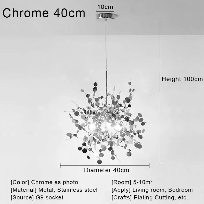 مصباح السقف المعلق الذهبي بتقنية LED من DecorBites™ لديكور المنزل والمعيشة العصرية