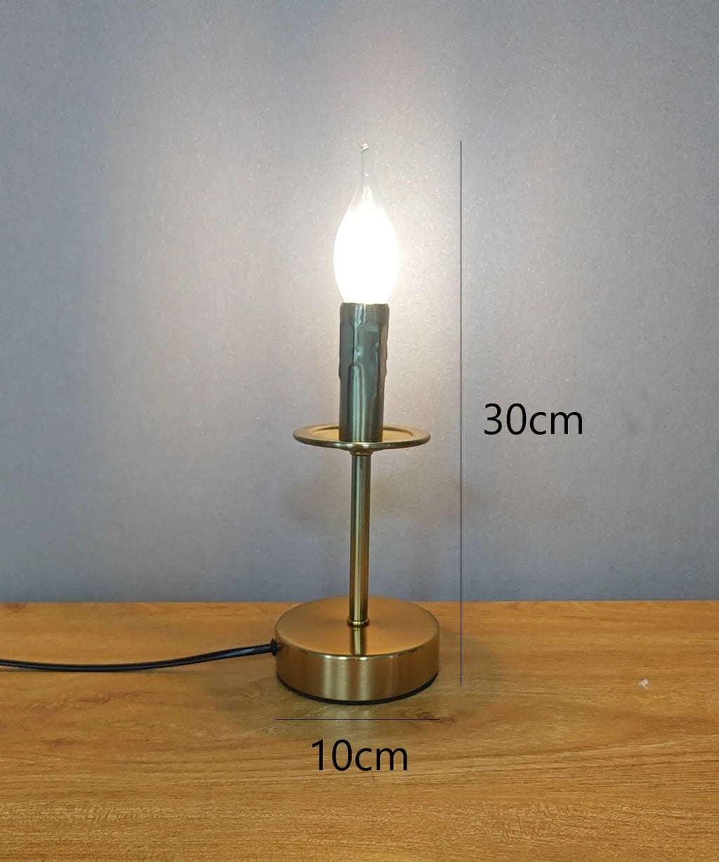 Lampadaire industriel rétro DecorBites™ avec bougie pour salon, chambre à coucher et bureau