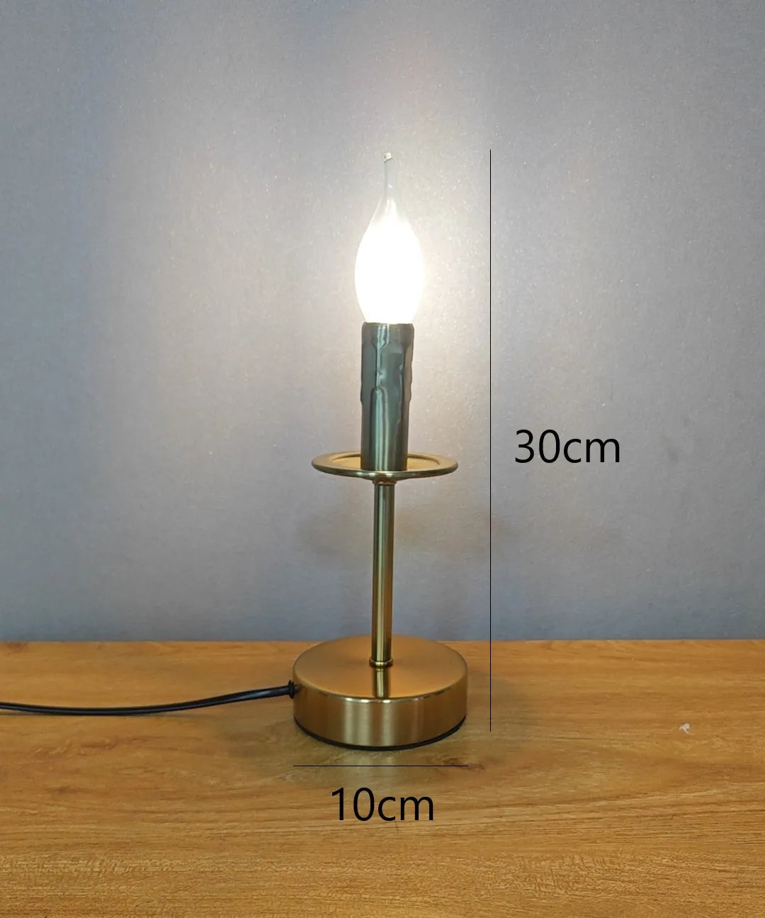 Lampadaire industriel rétro DecorBites™ avec bougie pour salon, chambre à coucher et bureau