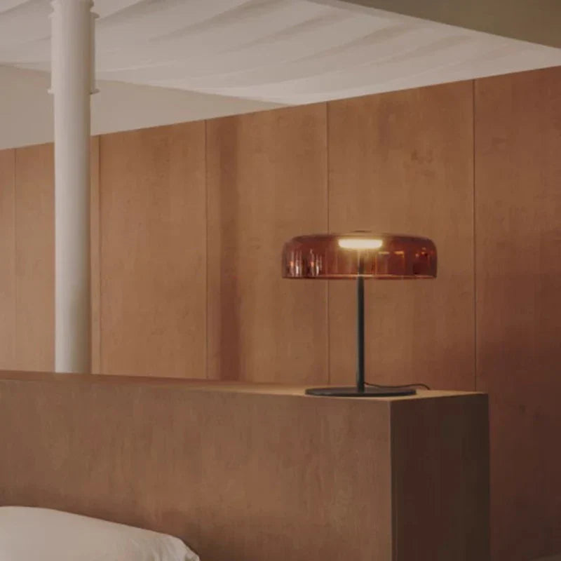 DecorBites™ Glass Table Lamp - Nordic Style Nightstand Lamp, Adjustable Brightness, Minimalist Design