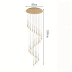 Modern Crystal Pendant Light With Adjustable Height