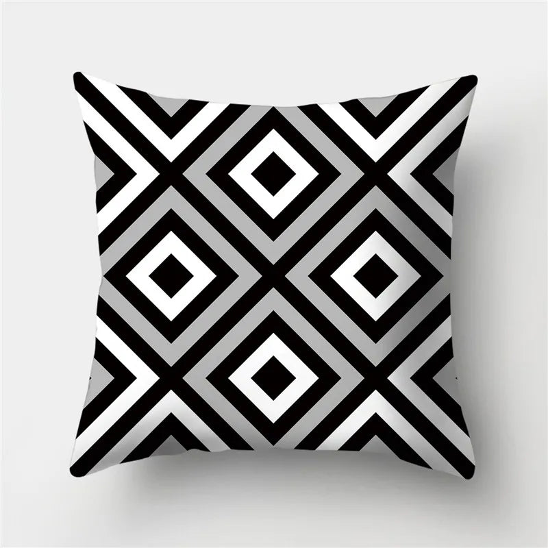 DecorBites™ Geometric Stripes Pillowcase 45x45cm Polyester Cushion Cover for Living Room
