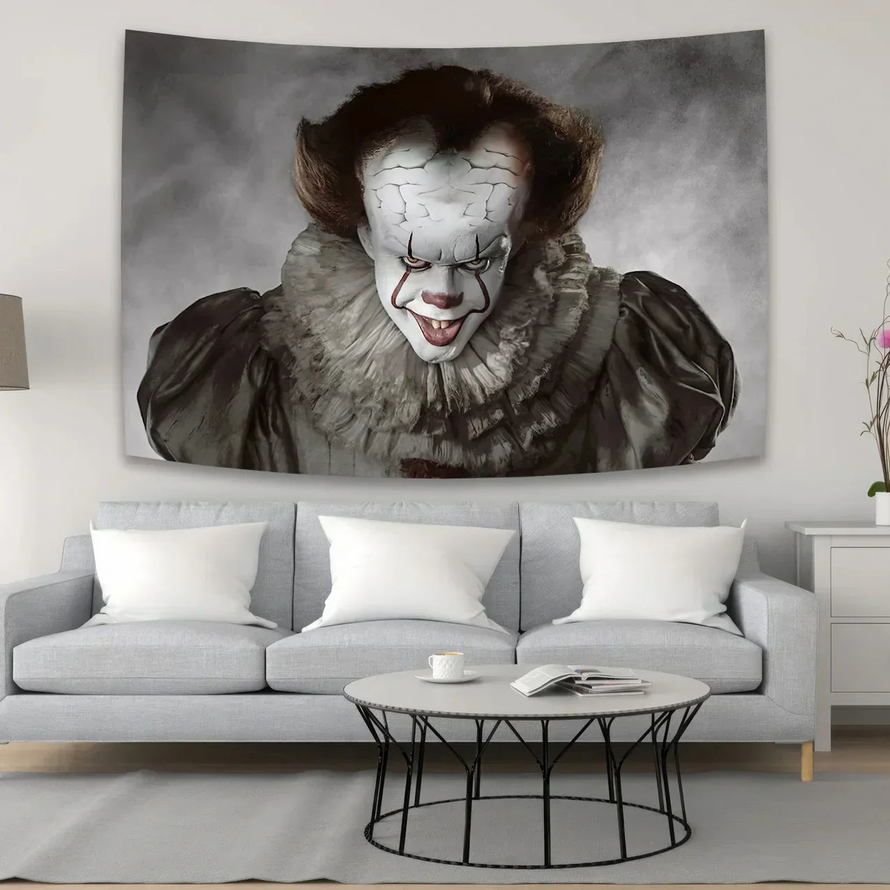 ستائر تابستري بتصميم هالويين مخدرة من DecorBites™ لديكور المنزل بلمسة أفلام الرعب