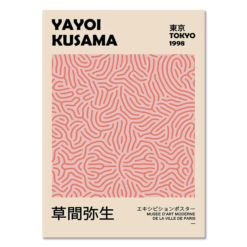Abstract Yayoi Kusama Wall Art - Flower Market Canvas Painting