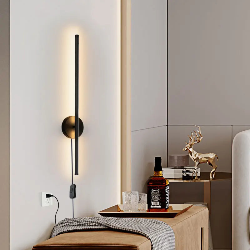 DecorBites™ 360° Rotation LED Wall Lights for Sofa Background, Black Wall Sconce Fixtures