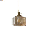 DecorBites™ Amber Glass LED Hanging Lamp - Adjustable Nordic Stair Pendant Light