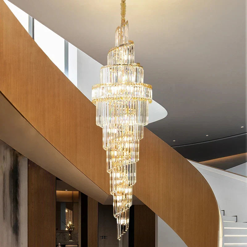 نجفة كريستال فاخرة K9 من DecorBites™: إضاءة سقف LED متلألئة لأناقة عصرية