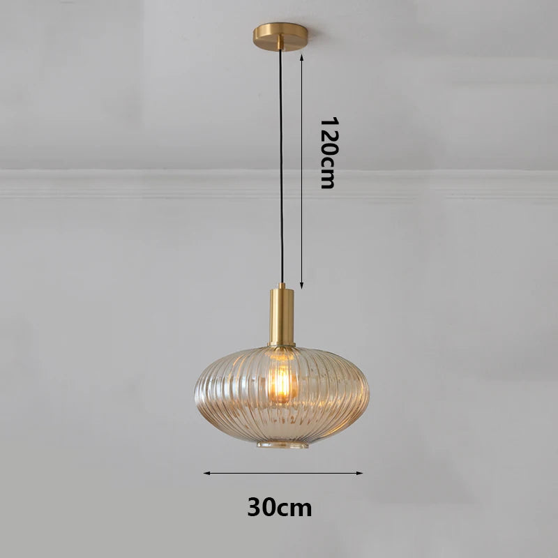 Modern Ring Glass Pendant Light
