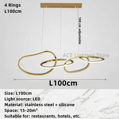 DecorBites™ ثريا سقف دائرية ذهبية بإضاءة LED: فخامة عصرية للمقهى، الفندق، غرفة النوم والمطعم