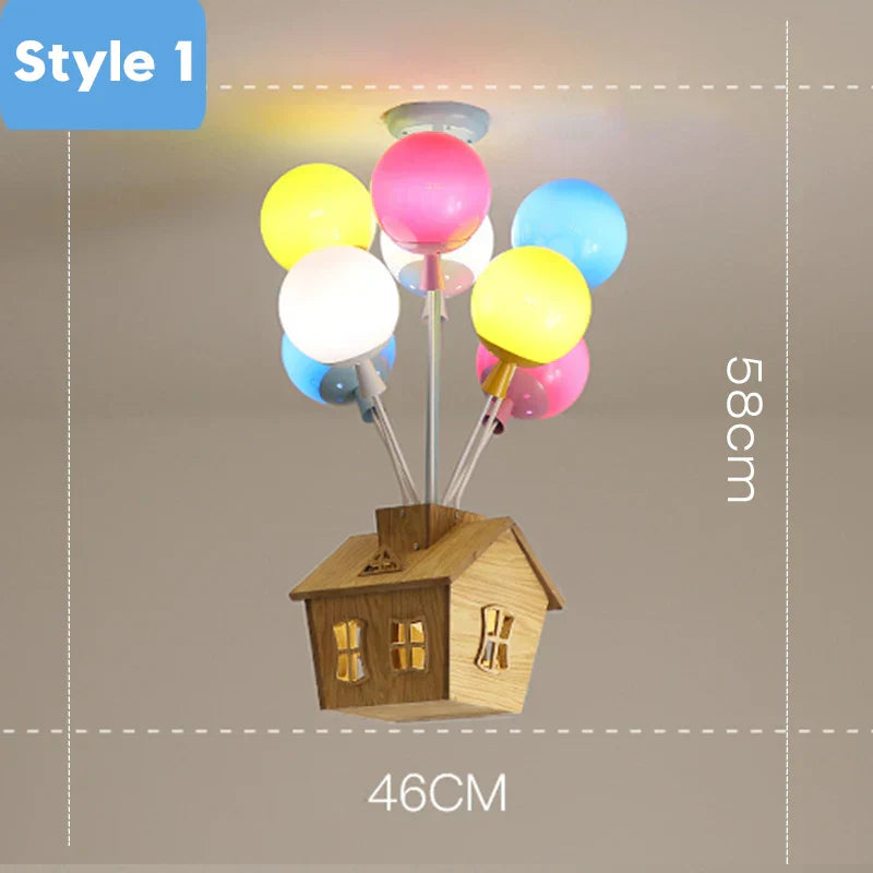مصباح سقف LED من DecorBites™ على شكل بالون لتزيين غرف المعيشة والطعام