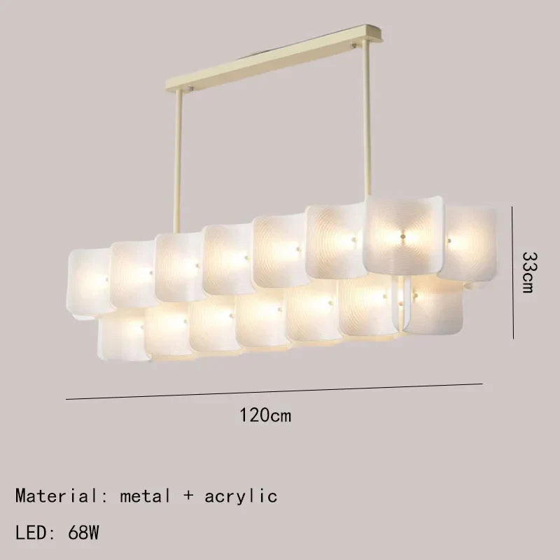 ثريا ديكور بايتس™ بتقنية LED: وحدة إضاءة مطبخ عصرية من الأكريليك مع تعتيم قابل للتغيير