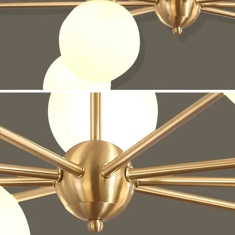 DecorBites™ Copper Ceiling Chandelier for Home Decor Lighting