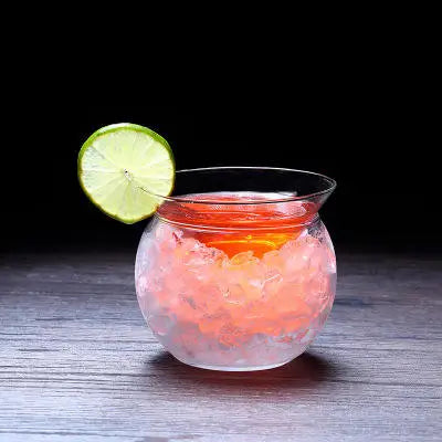DecorBites™ 150ml Stemless Martini Chiller Ball Base Cocktail Glass Cup