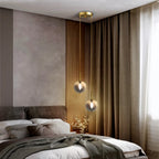 Nordic Glass Globe Pendant Light in White or Smoke Gray