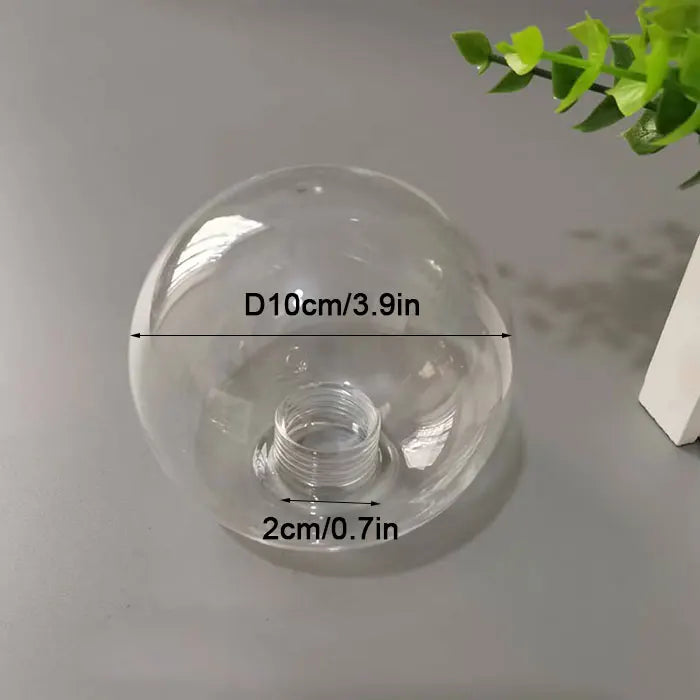 DecorBites™ Clear Glass Pendant Lamp Shade with 2.2cm Thread for Chandeliers & Hanging Lights