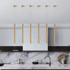 Slim Tube Aluminum Pendant Light in Brushed Nickel