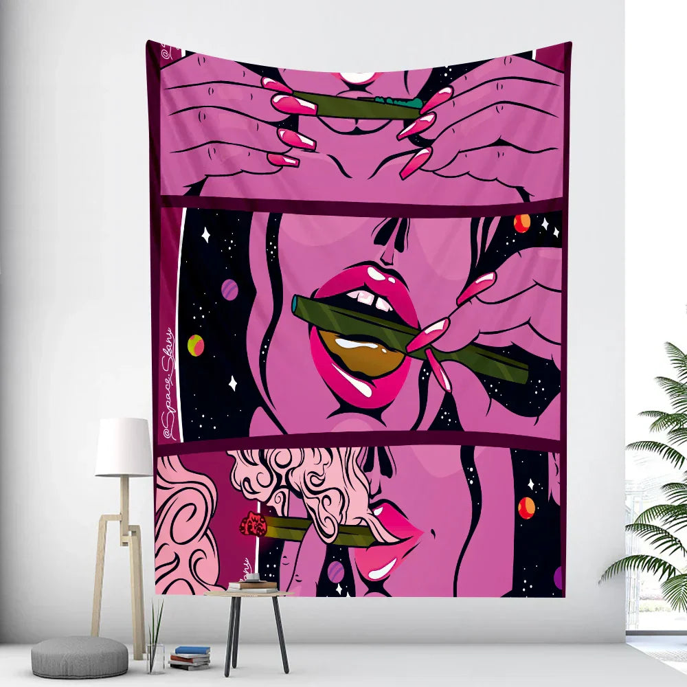 DecorBites™ Abstract Woman Tarot Card Tapestry Wall Hanging for Boho Room Decor