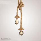 Vintage Hemp Rope Industrial Pendant Light