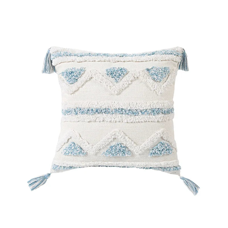 DecorBites™ Diamond Tufted Blue Cushion Cover for Sofa Bed 45x45cm/30x50cm