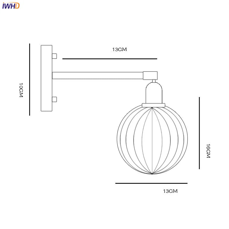 DecorBites™ Glass Ball Wall Lamp Sconce Modern Nordic Sconce Lighting for Bedroom Mirror