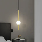 Nordic Acrylic Globe Pendant Light in Black or Gold