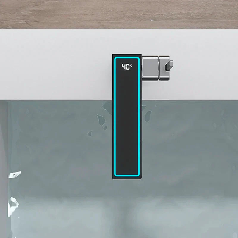 DecorBites™ Gun Grey Digital Display Basin Faucet