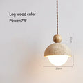 Japanese Wabi-Sabi Yellow Travertine Pendant Light