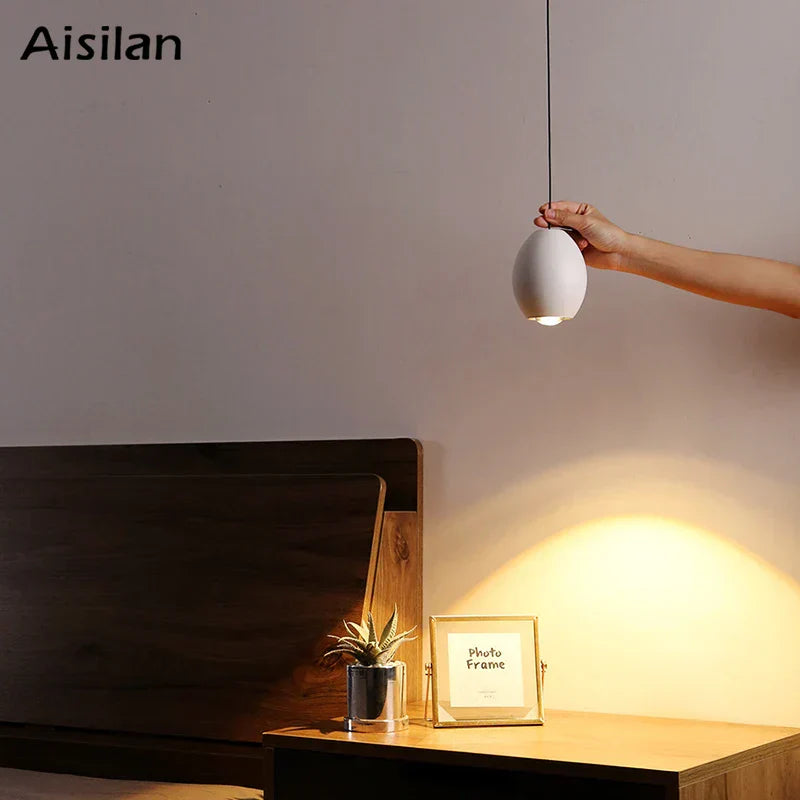 DecorBites™ Adjustable Pendant Light White 7W CRI 97 Metal Hanging Spotlight