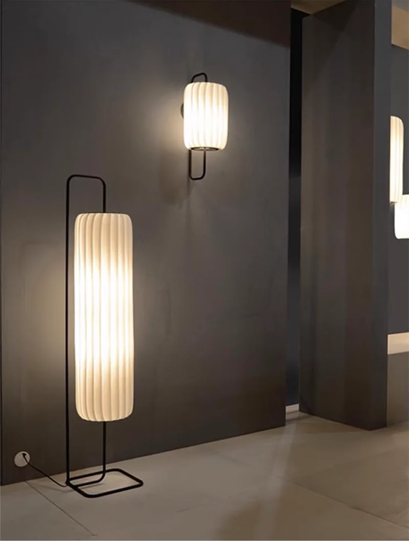 مصباح أرضي LED على الطراز الياباني من DecorBites™ لغرفة المعيشة وغرفة النوم والمقهى
