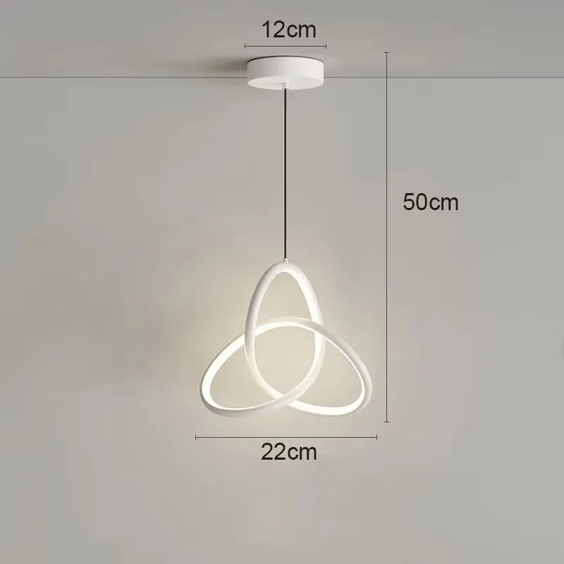 Nordic Metal LED Pendant Light in Black or Gold