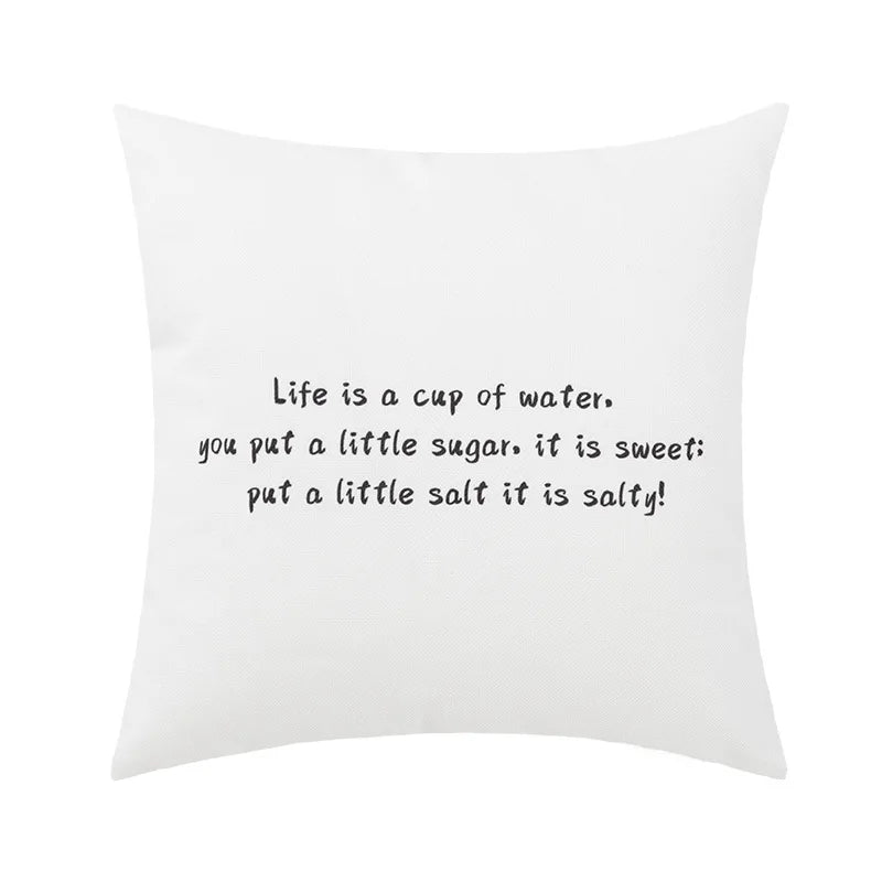 DecorBites™ Abstract Geometric Print Cotton Linen Pillow Cover Nordic Style Decor Pillowcase