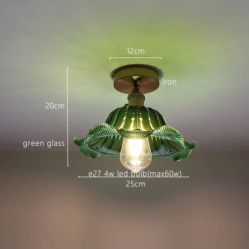 DecorBites™ Green Stripe Glass Pendant Lamp Fixture for Home Decor & Kitchen Lighting