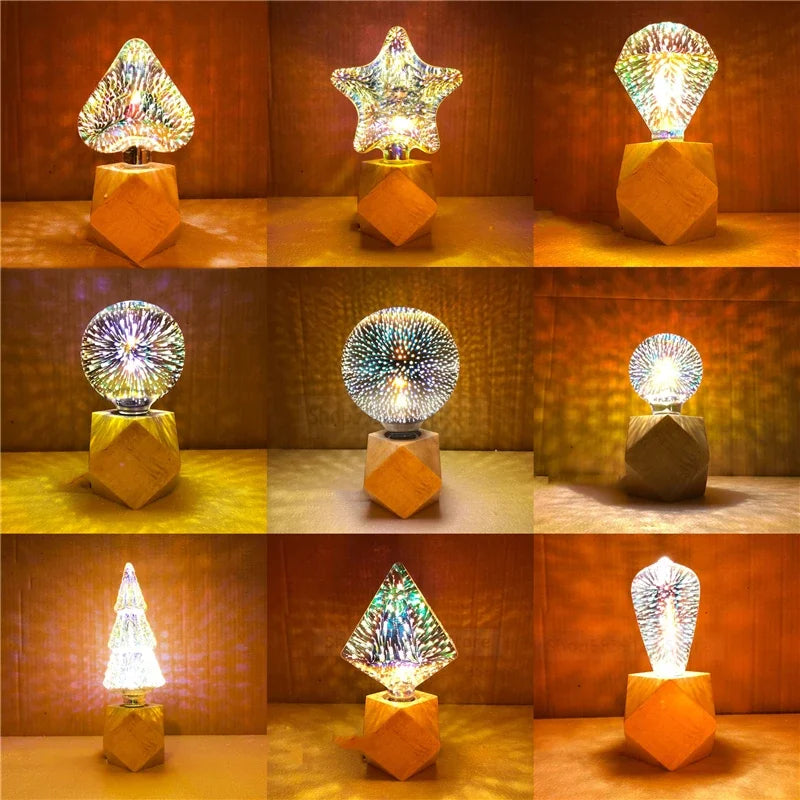 مصباح طاولة الألعاب النارية DecorBites™ LED لغرفة المعيشة وغرفة النوم