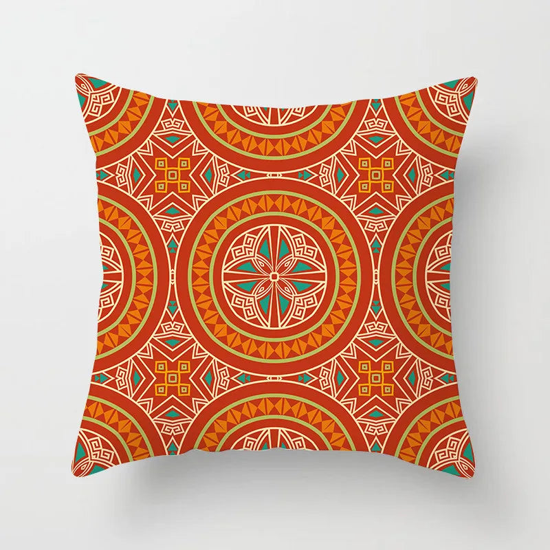 DecorBites™ Geometric Square Pillowcase Ethnic Retro Sofa Pillow Cover 45x45cm Home Decor