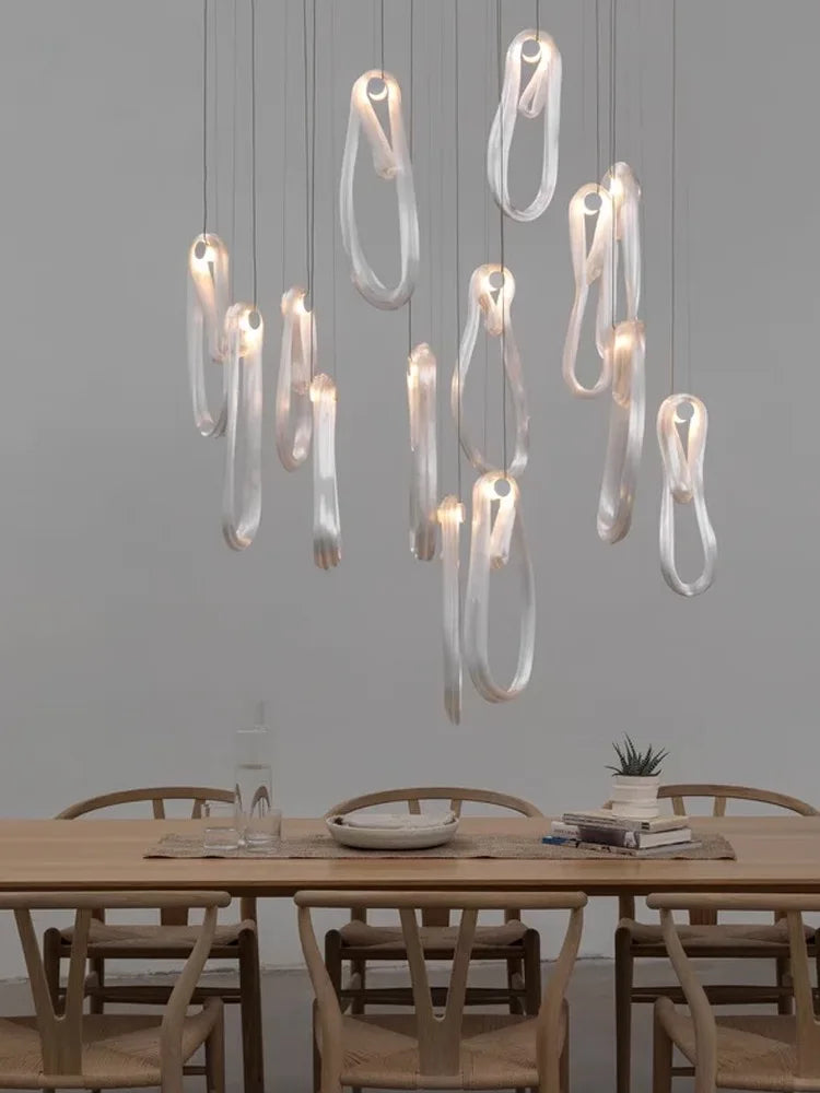 ثريا معلقة LED من DecorBites™ لغرفة المعيشة وغرفة الطعام، تركيبات إضاءة فاخرة