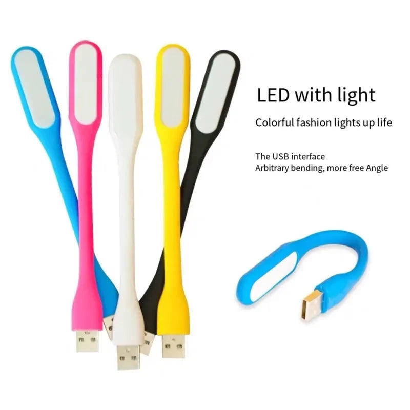مصباح كتاب LED من DecorBites™: مصباح USB محمول للباور بانك/الكمبيوتر، يحمي البصر