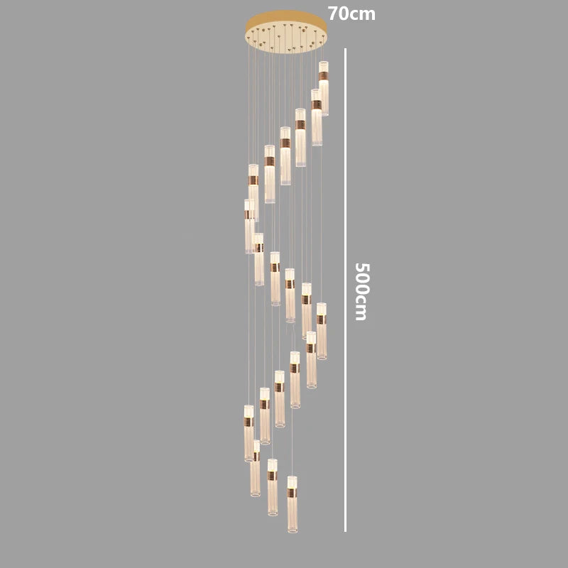 Nordic Multi-Light Iron And Acrylic Pendant Light